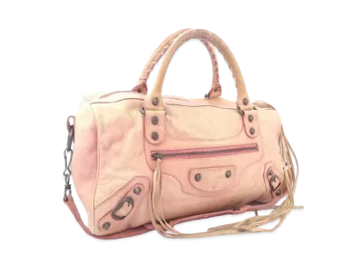 BALENCIAGA Twiggy leather 2Way Boston Bag "Pink"