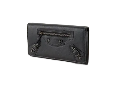 BALENCIAGA Classic Money leather wallet "Black"