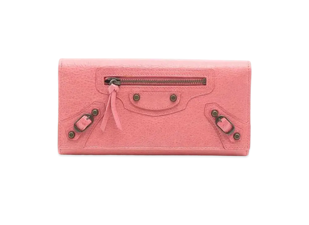 BALENCIAGA Classic Money leather wallet "Pink"