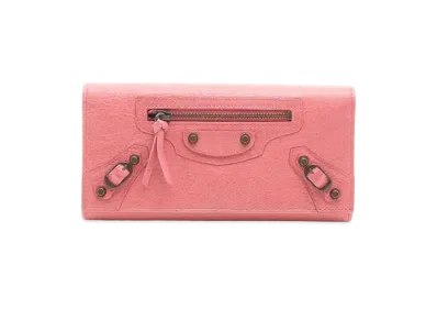 BALENCIAGA Classic Money leather wallet "Pink"