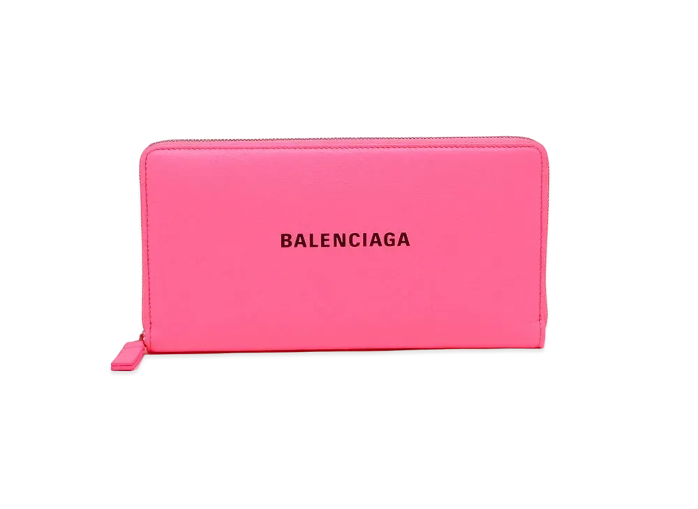 BALENCIAGA Everyday leather Zip Around Wallet "Pink"