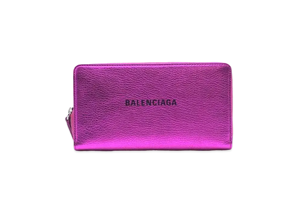 BALENCIAGA Everyday leather Zip Around Wallet "Purple"