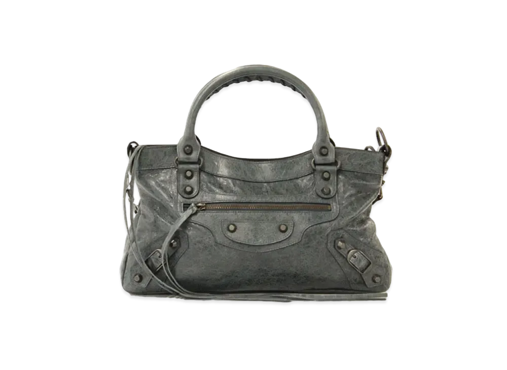 BALENCIAGA The First Leather 2Way Bag "Gray"