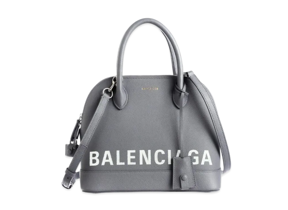 BALENCIAGA Ville Top Handle Leather 2Way Bag "Gray"