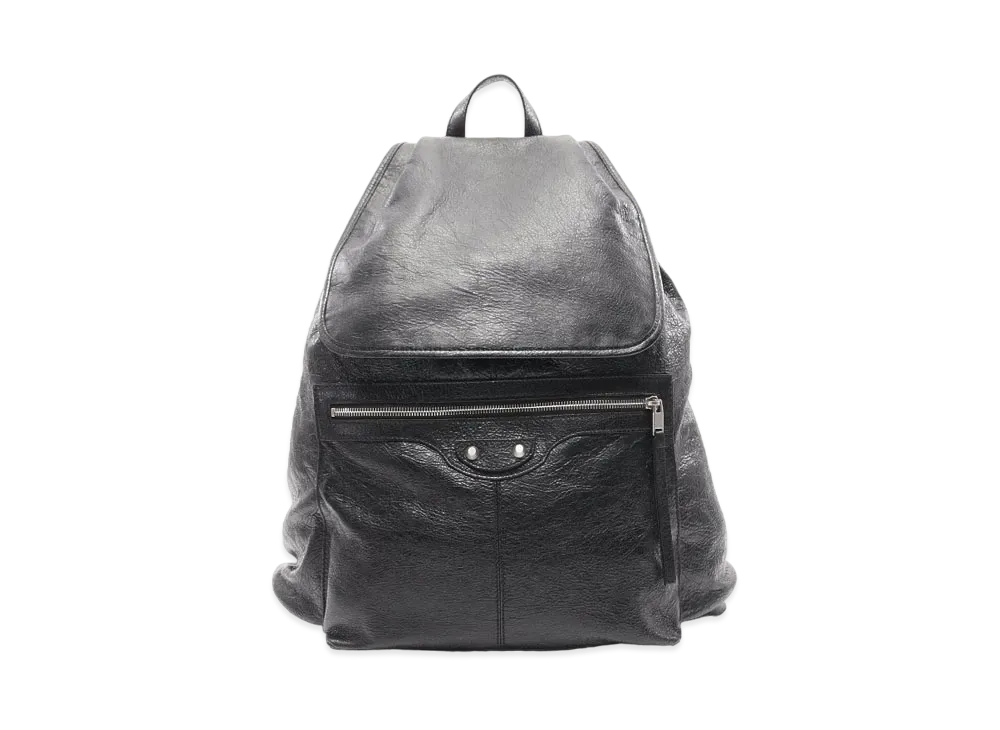BALENCIAGA Traveler Leather Backpack "Black"