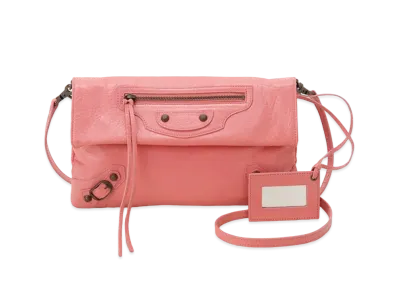 BALENCIAGA Envelope Strap Leather 2Way Shoulder Bag "Pink"