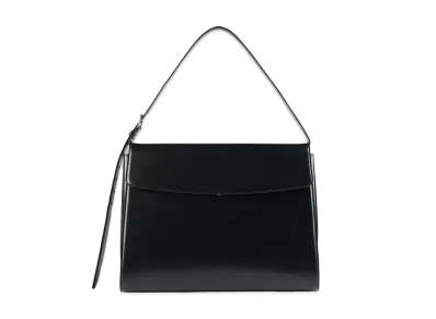 BALENCIAGA Ghost Leather Shoulder Bag "Black"