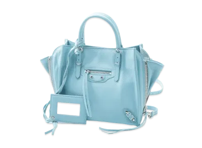 BALENCIAGA Paper A4 leather 2Way Bag Light "Blue"