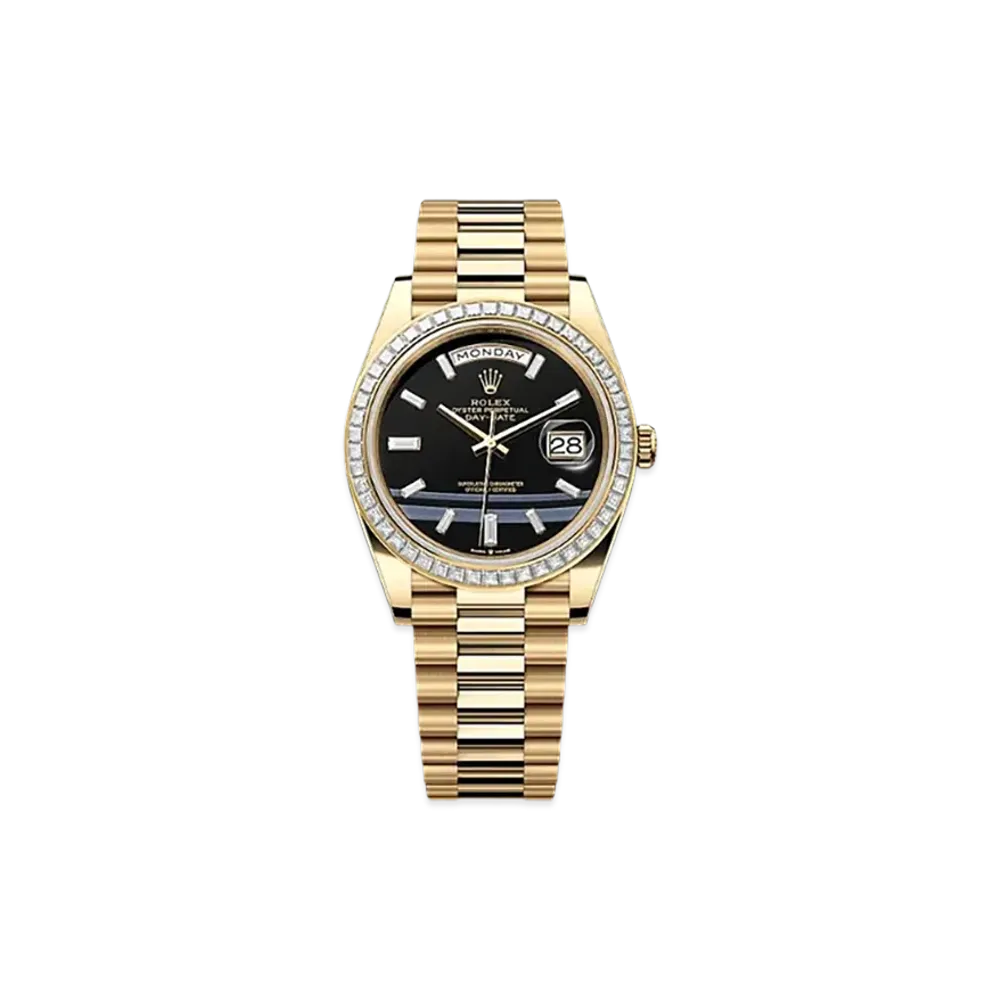 ROLEX Day-Date 40mm Yellow Gold Diamond 228398TBR "Onyx"