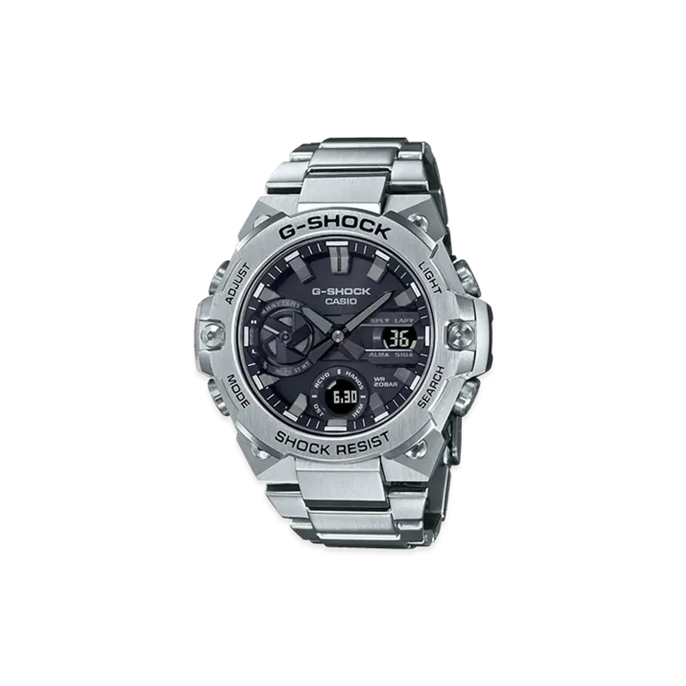 Casio G-Shock G-Steel Mobile Link Radio Solar M Watch "Silver"
