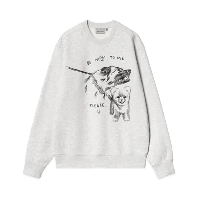 Carhartt WIP Pepe Be Nice Sweat "Ash Heather/Black"