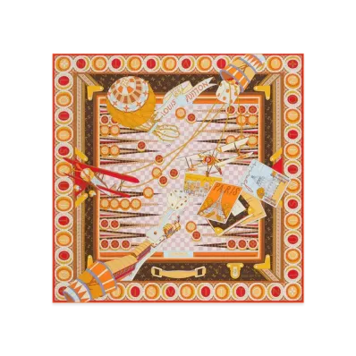 Louis Vuitton Jeu De Voyage Square 90 Monogram Pattern Damier Pattern "Marron"