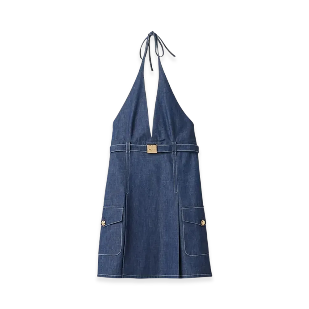MIU MIU Women's Denim Mini Dress "Navy"