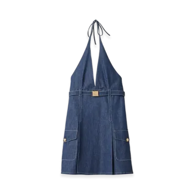 MIU MIU Women's Denim Mini Dress "Navy"
