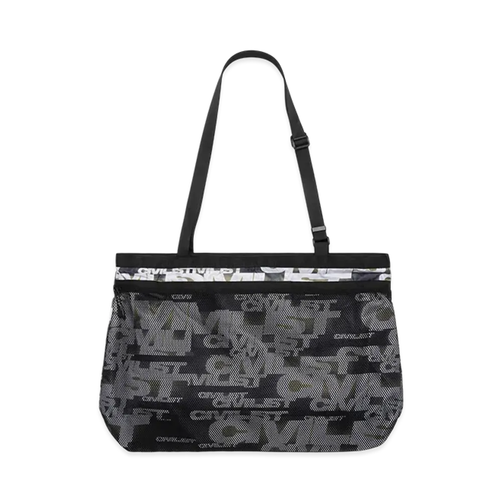 Civilist Printed Mesh Tote "Charcoal"