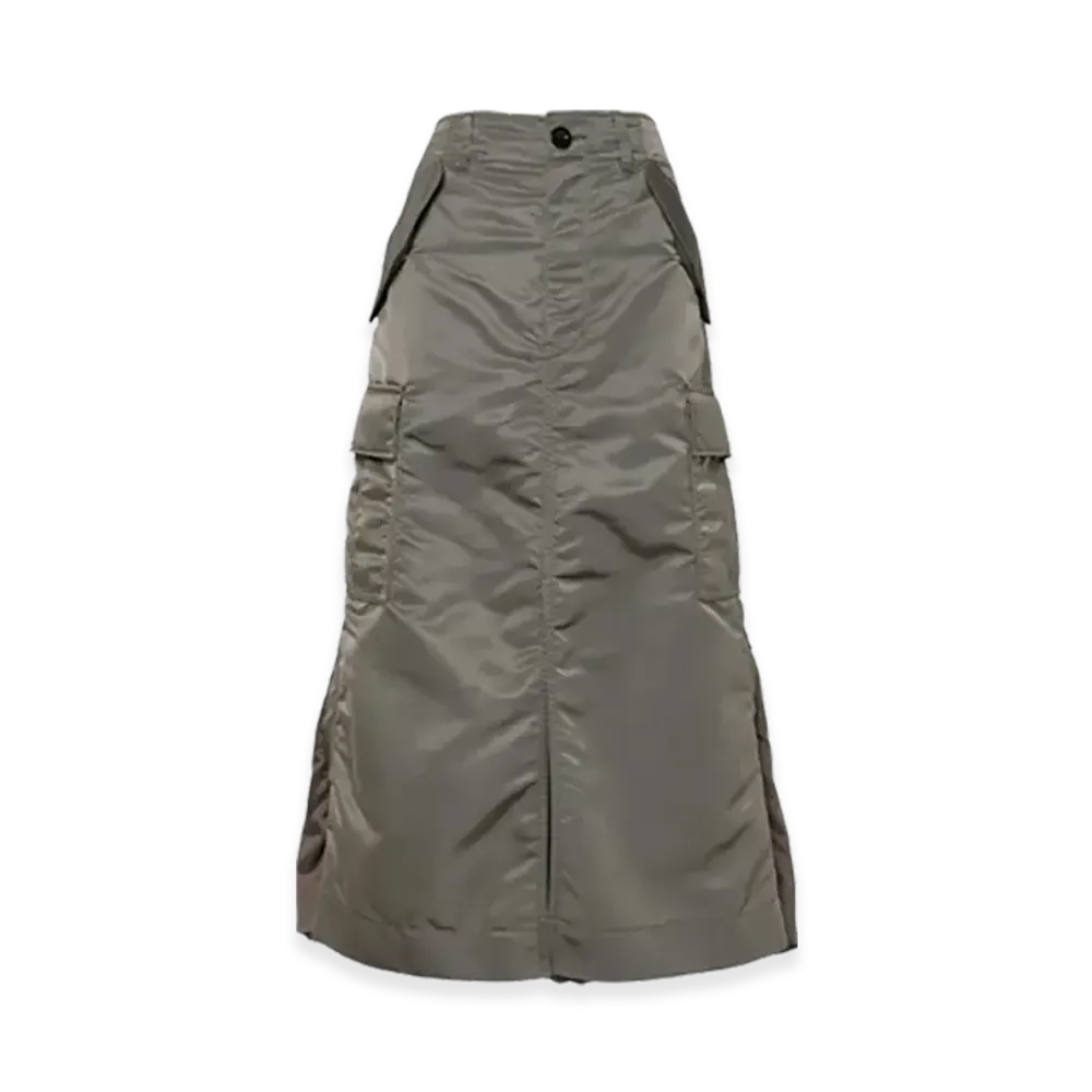 sacai Nylon Twill Skirt "Taupe"