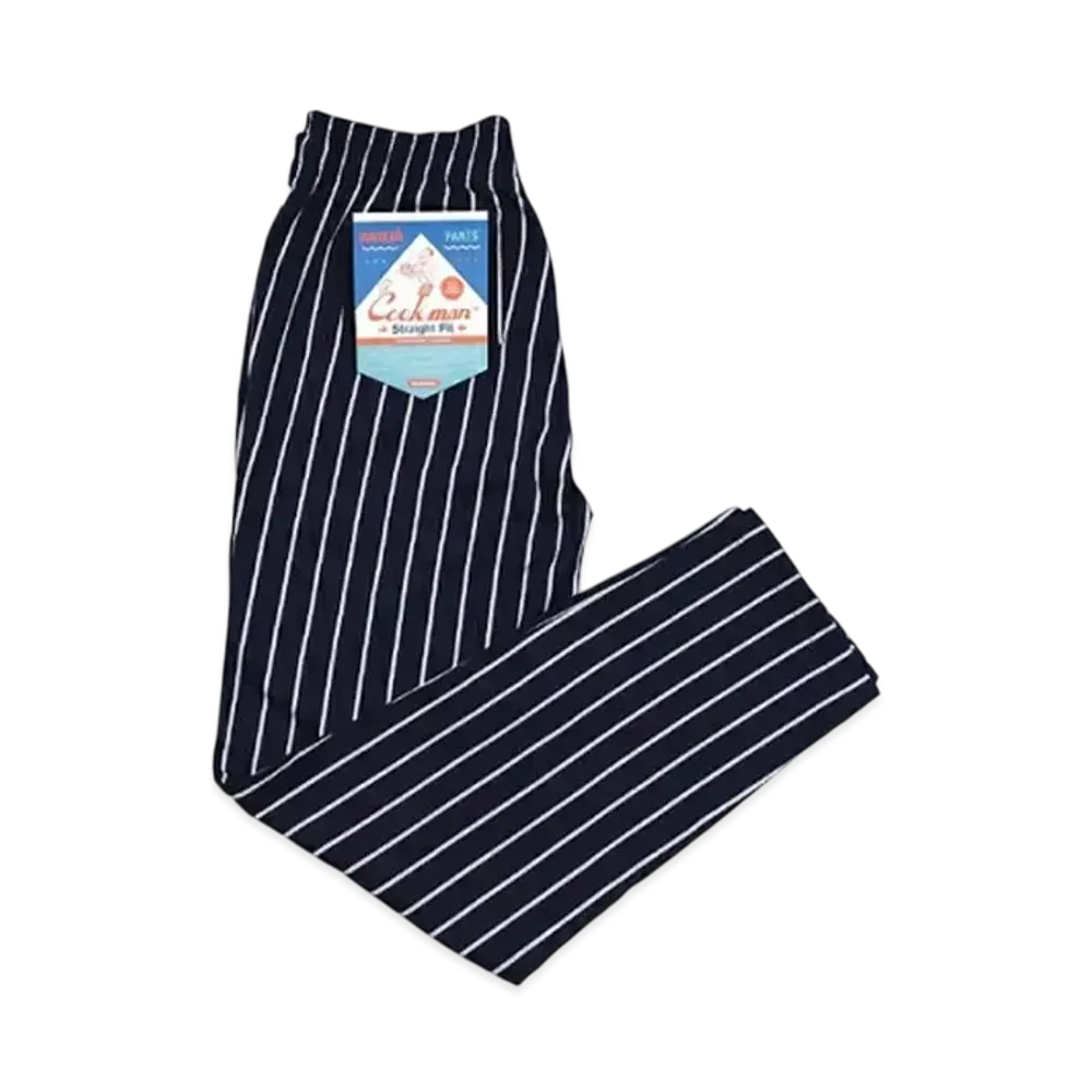COOKMAN Chef Pants Waiter's Pants Stripe "Stripe/Navy"