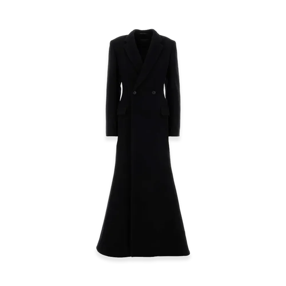 BALENCIAGA Women's Wool Blend Coat "Black"