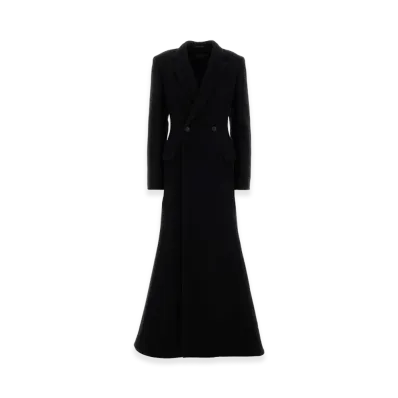 BALENCIAGA Women's Wool Blend Coat "Black"