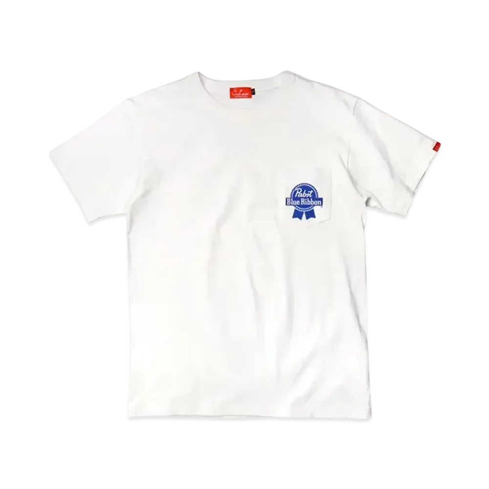 COOKMAN Pabst Blue Ribbon Pabst Ribbon Pocket SS Tee "White"