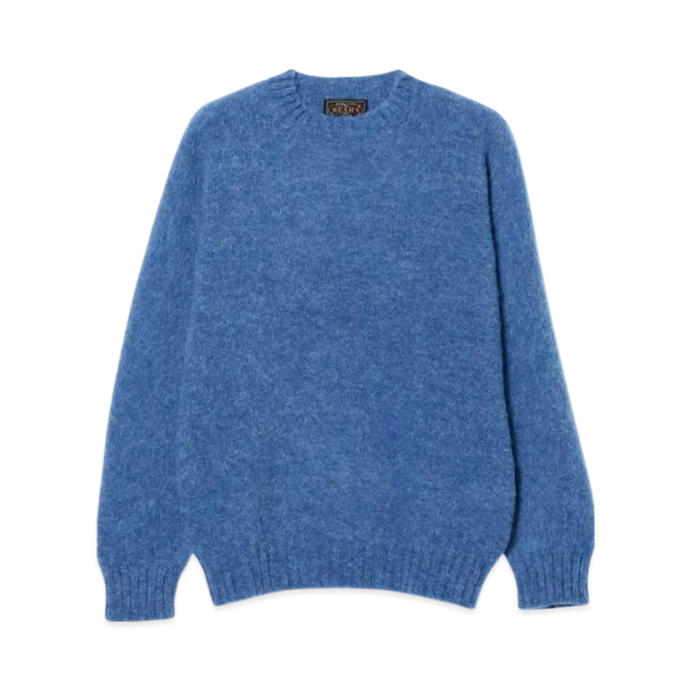 BEAMS Shetland Crew "Calybean Blue 1645"