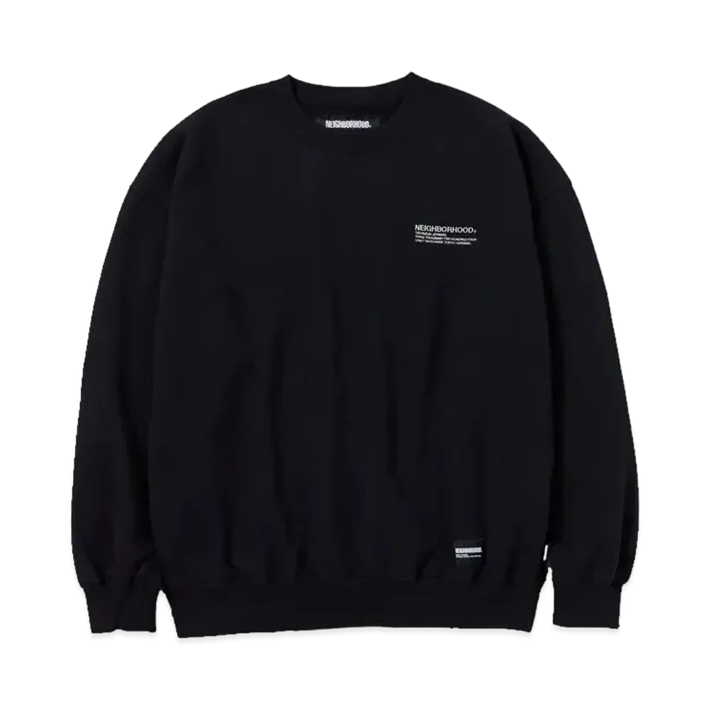 NEIGHBORHOOD 24SS Plain Sweat Shirt "Black"