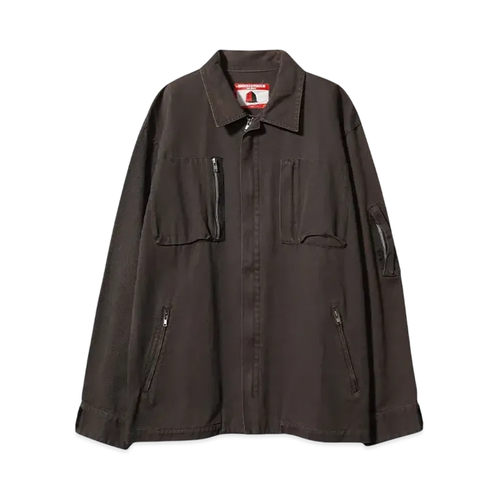 UNDERCOVER 2002AW WITCHS CELL DIVISION MILITARY JACKET "BROWN"