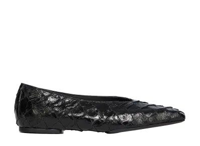 Rick Owens Women's Ballerina "Black Glossy Pirarucu"