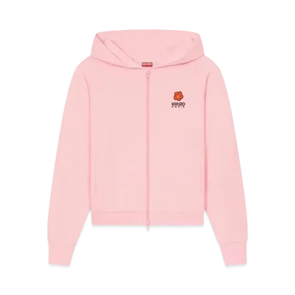 KENZO 'BOKE FLOWER' Hoodie Embroidery Zip-up Cardigan "Faded Pink"