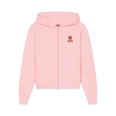 KENZO 'BOKE FLOWER' Hoodie Embroidery Zip-up Cardigan "Faded Pink"