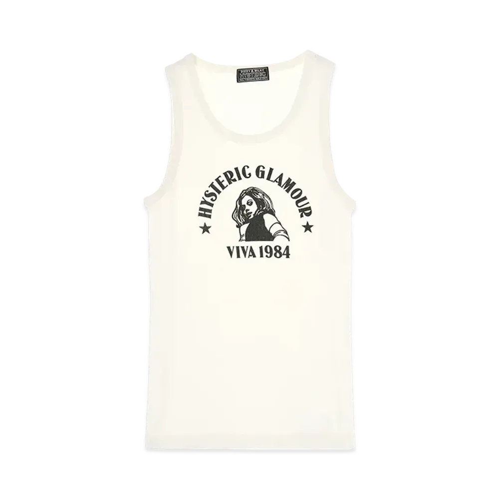 HYSTERIC GLAMOUR Viva1984 Tank Top "White"