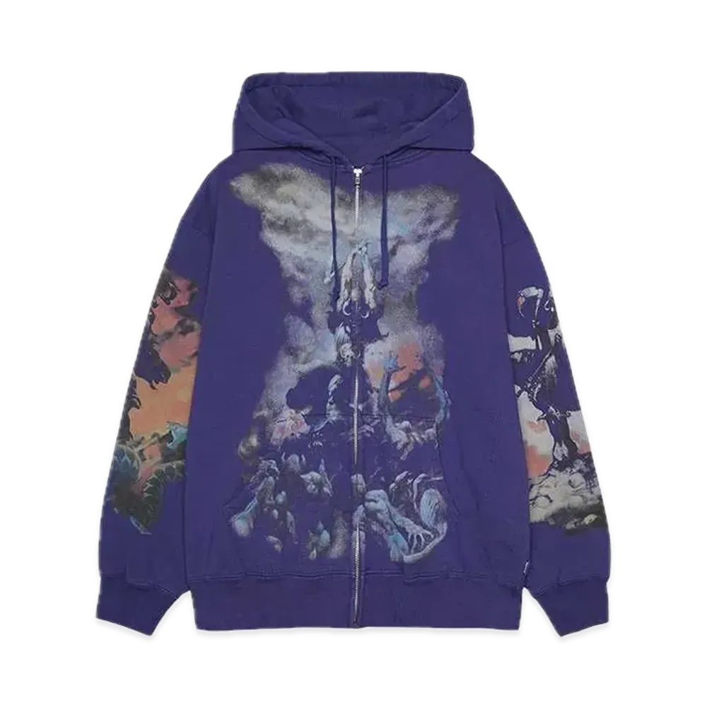 Supreme x Frank Frazetta Zip Up Hooded Sweatshirt "Navy"
