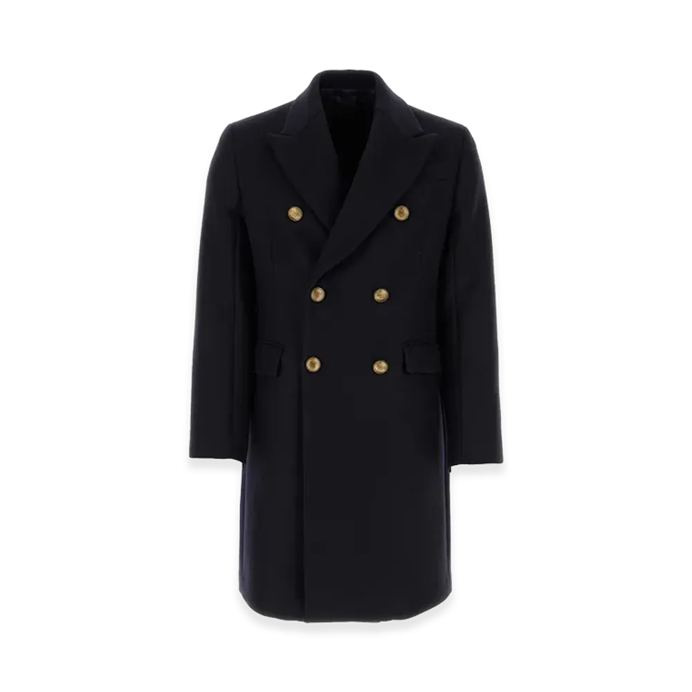 PRADA Wool Blend Coat "Blue"