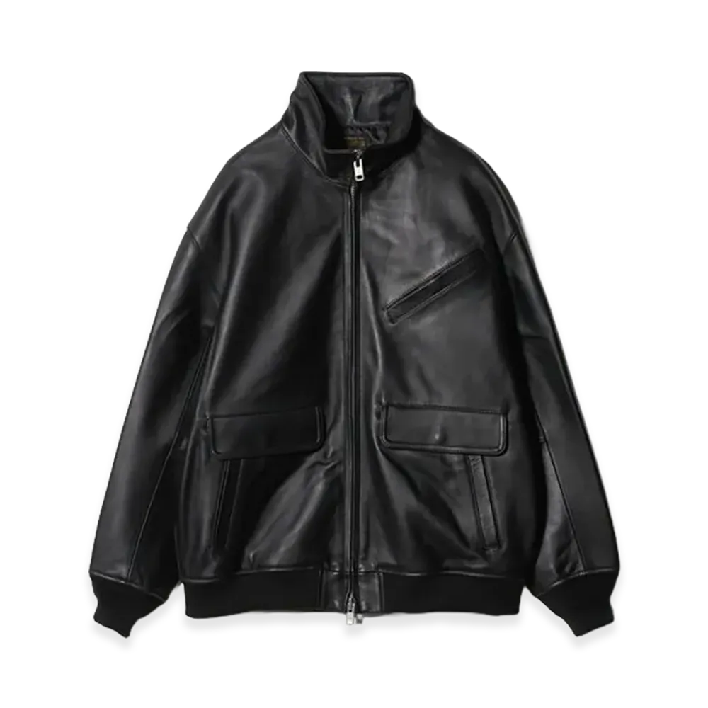AVIREX for BEAUTY&YOUTH Leather Zip Blouson "Black"
