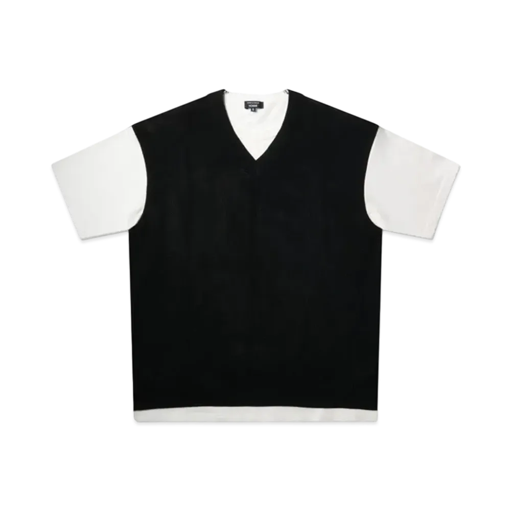 COMME des GARCONS HOMME Cotton Jersey x Comme des Garcons Polyester Knit T-Shirts "White"