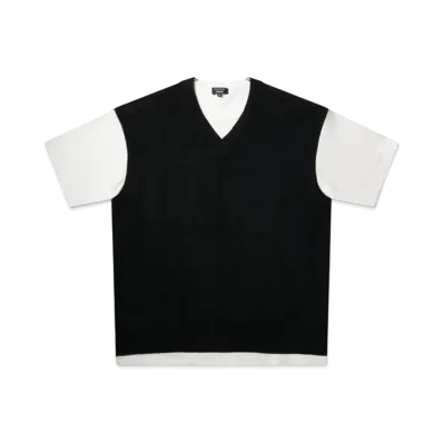 COMME des GARCONS HOMME Cotton Jersey x Comme des Garcons Polyester Knit T-Shirts "White"