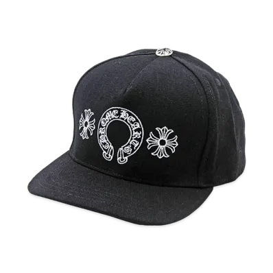 Chrome Hearts Baseball Cap Horseshoe & Cross "Black/White"