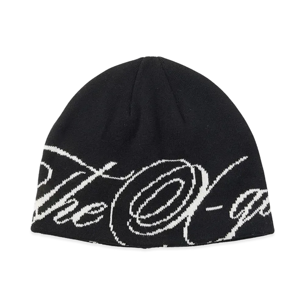 X-Girl Women's The X-Girl Script Logo Jacquard Beanie "Black"