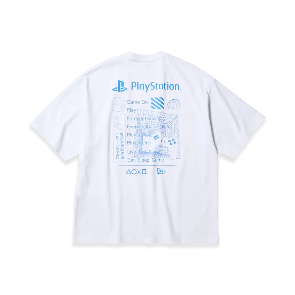 NEW ERA x PlayStation Oversized Cotton Slogan S/S T-Shirt "White"