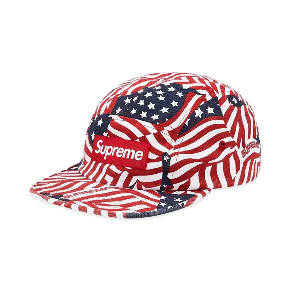 Supreme Washed Chino Twill Camp Cap "Flags"(20SS)