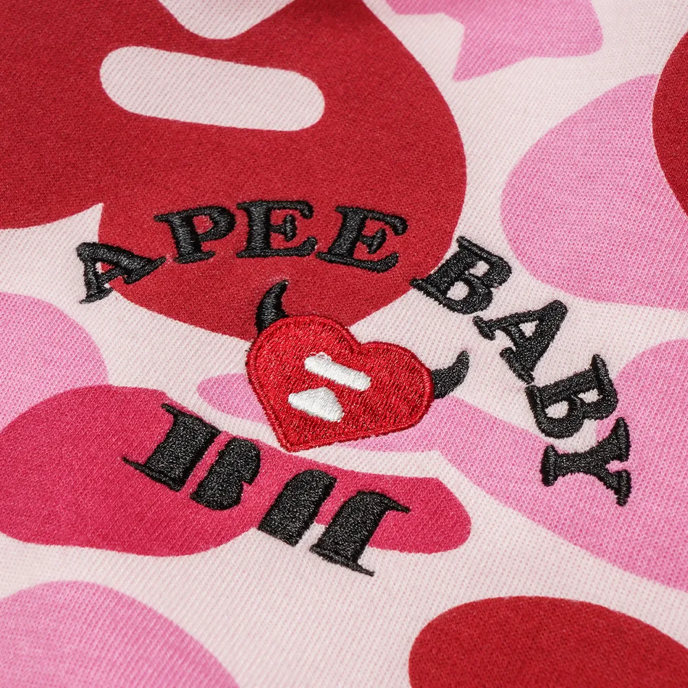 A BATHING APE x BABY MONSTER Women's Heart Badge Zip Hoodie 