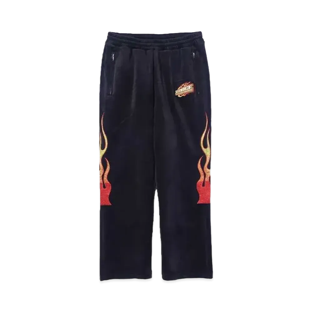 XLARGE VELOUR TRACK PANTS "BLACK"