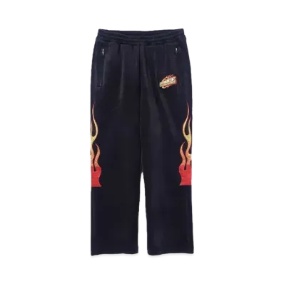 XLARGE VELOUR TRACK PANTS "BLACK"