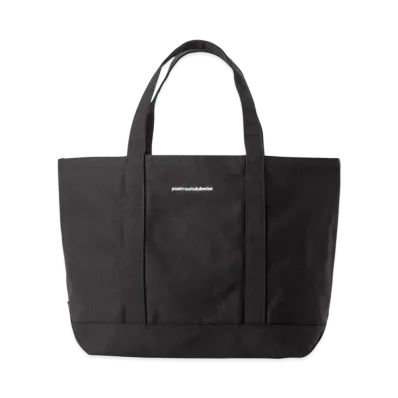 POET MEETS DUBWISE PMD Heavy Canvas Large Tote "Black"