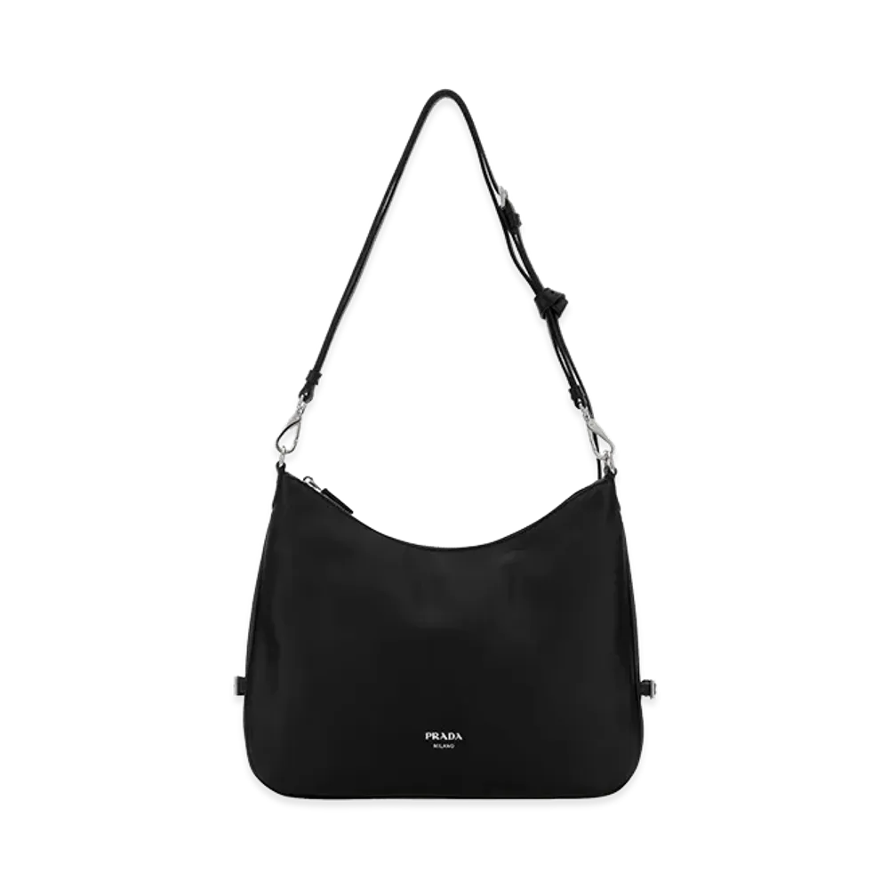 PRADA Women's Leather Large Fold Shopping Bag "Black"