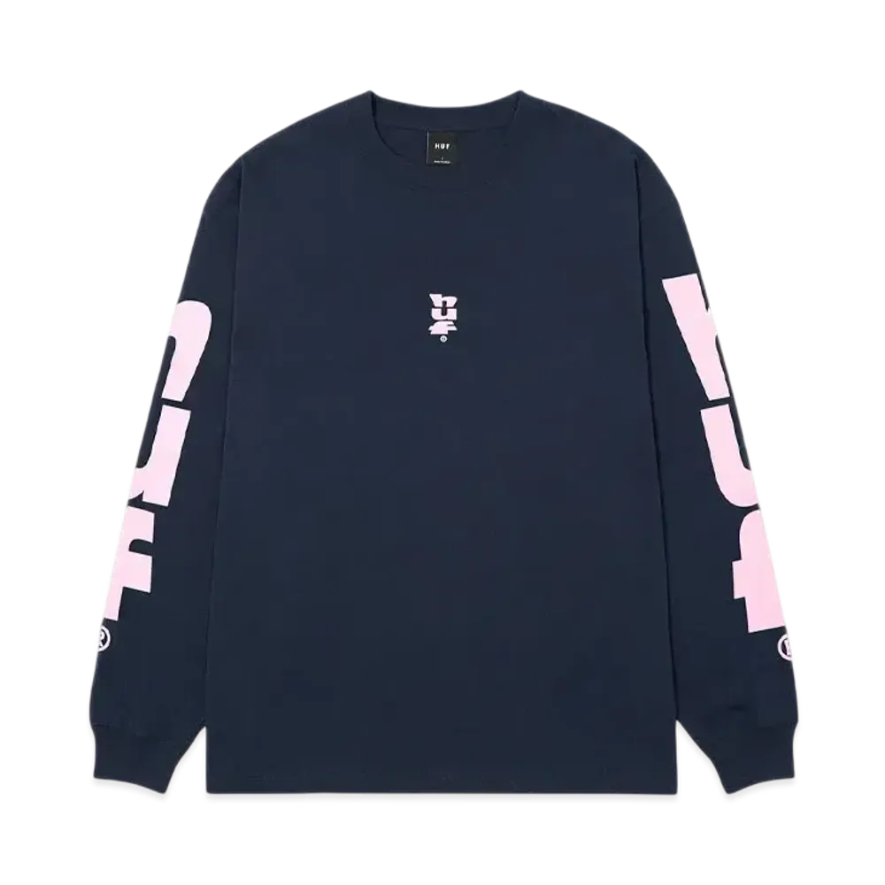 HUF Megablast Stretch LS Tee "Navy"