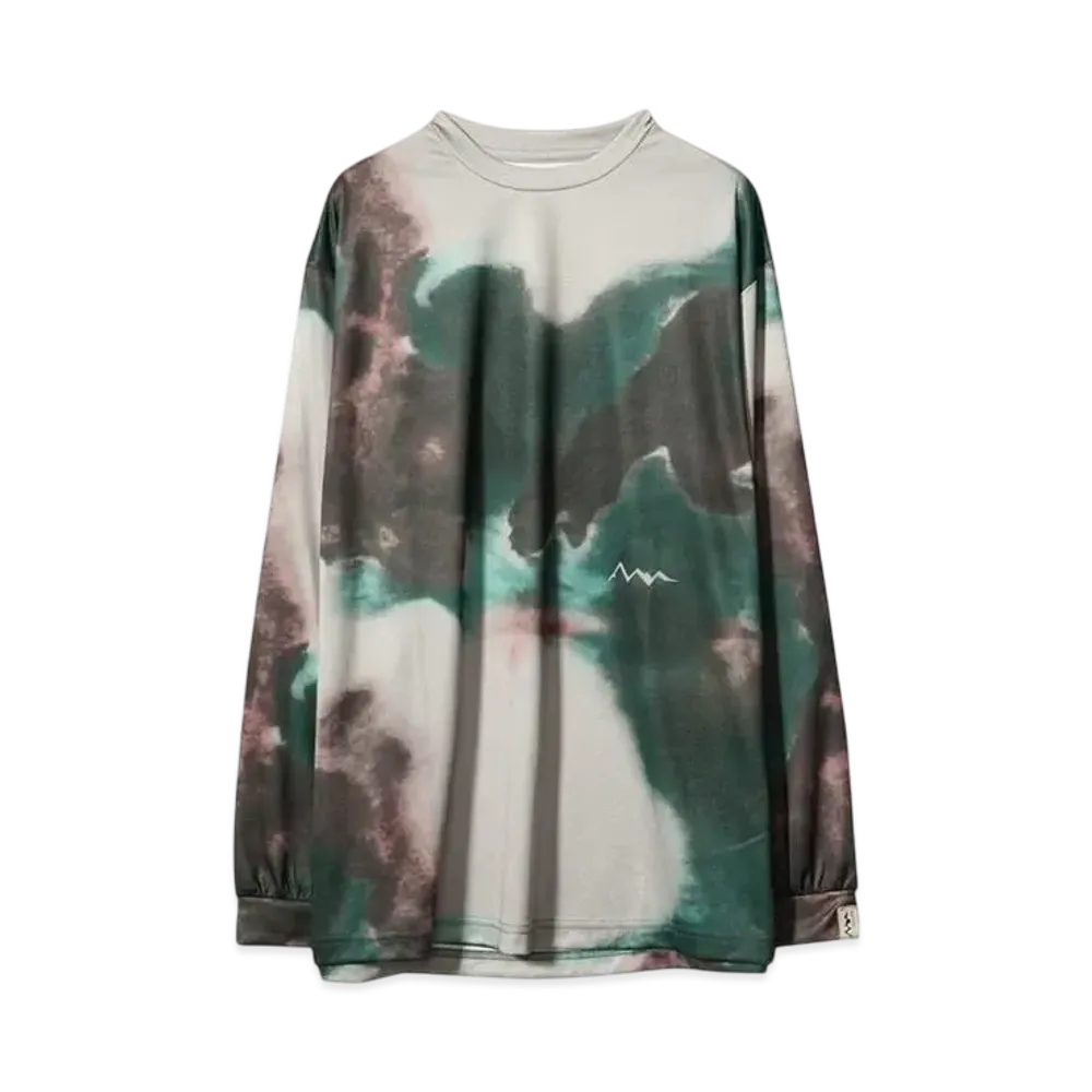 MANASTASH TIE DYE L/S TOP"DARK GREEN"