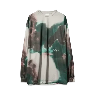 MANASTASH TIE DYE L/S TOP"DARK GREEN"