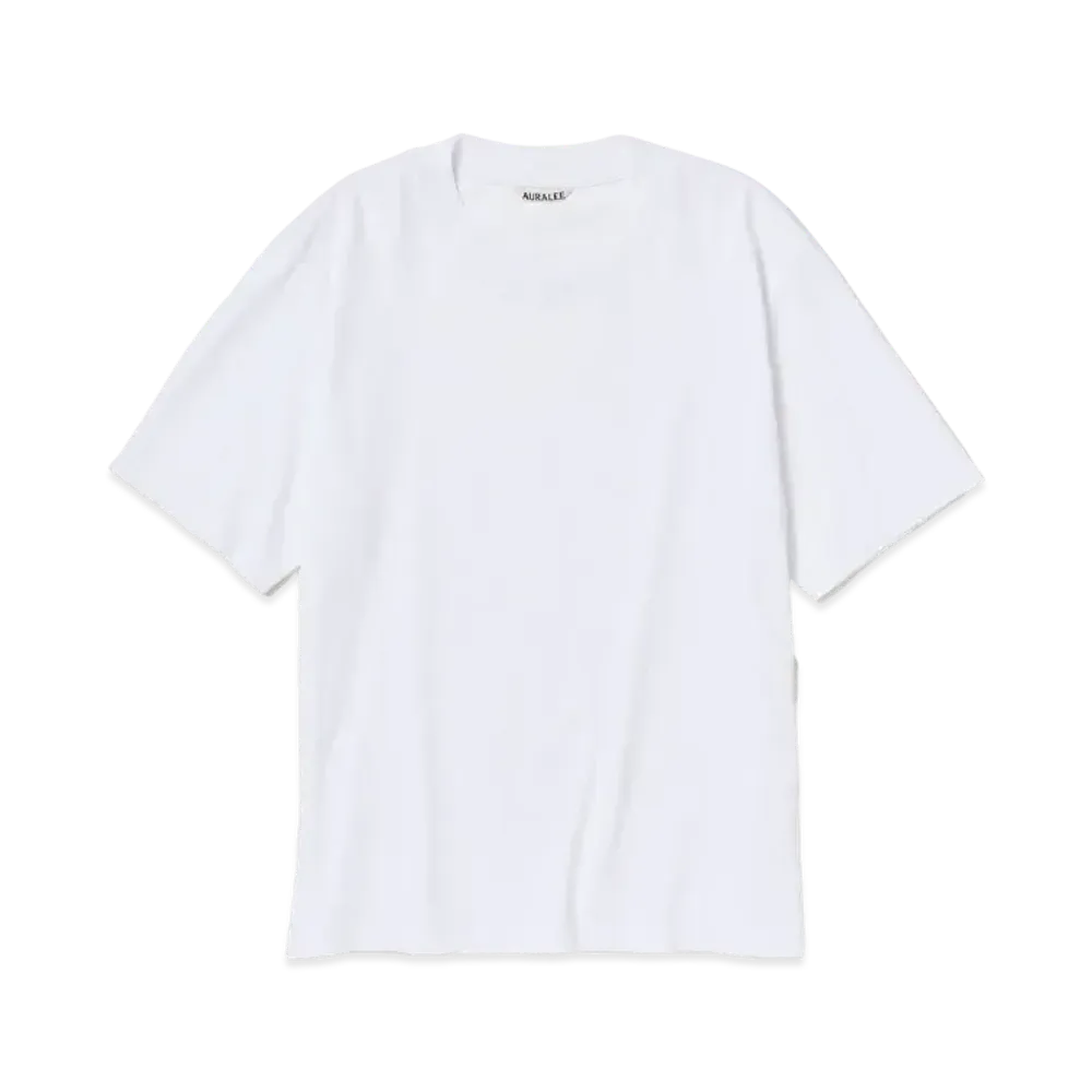 AURALEE Organic Cotton High Gauge Jersey Tee "White"