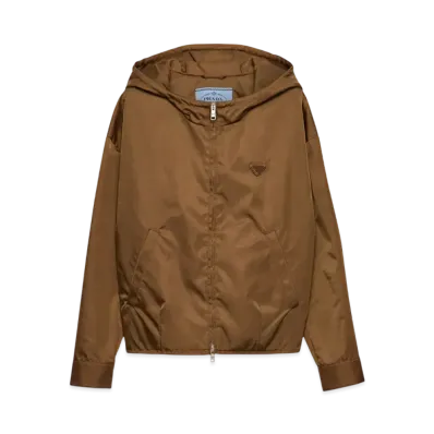 PRADA Women's Re-Nylon Blouson Jacket "Brown"